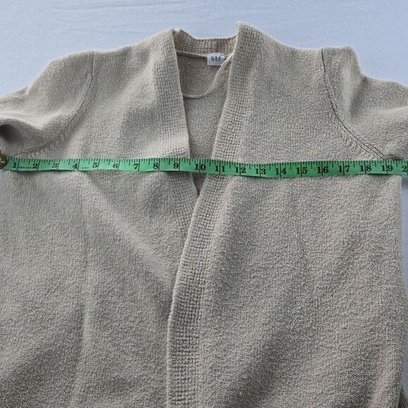GAP Cozy Longline Open Front Cardigan In Heather Oatmeal Cream Women's Size XS - Picture 7 of 9